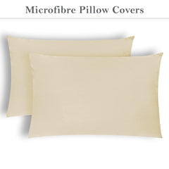 Brushed Microfibre Pillowcases Beige – Set of 2