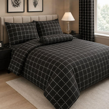 Living Premium Geometric Duvet & Bedding Set