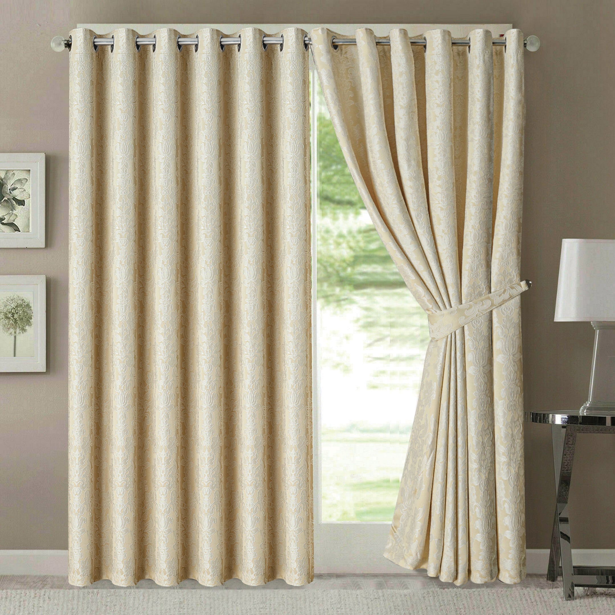 Diana Luxury Floral Blackout Curtains