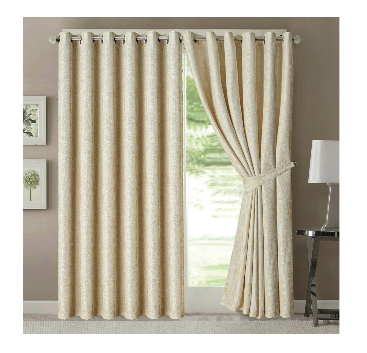 Diana Luxury Floral Blackout Curtains