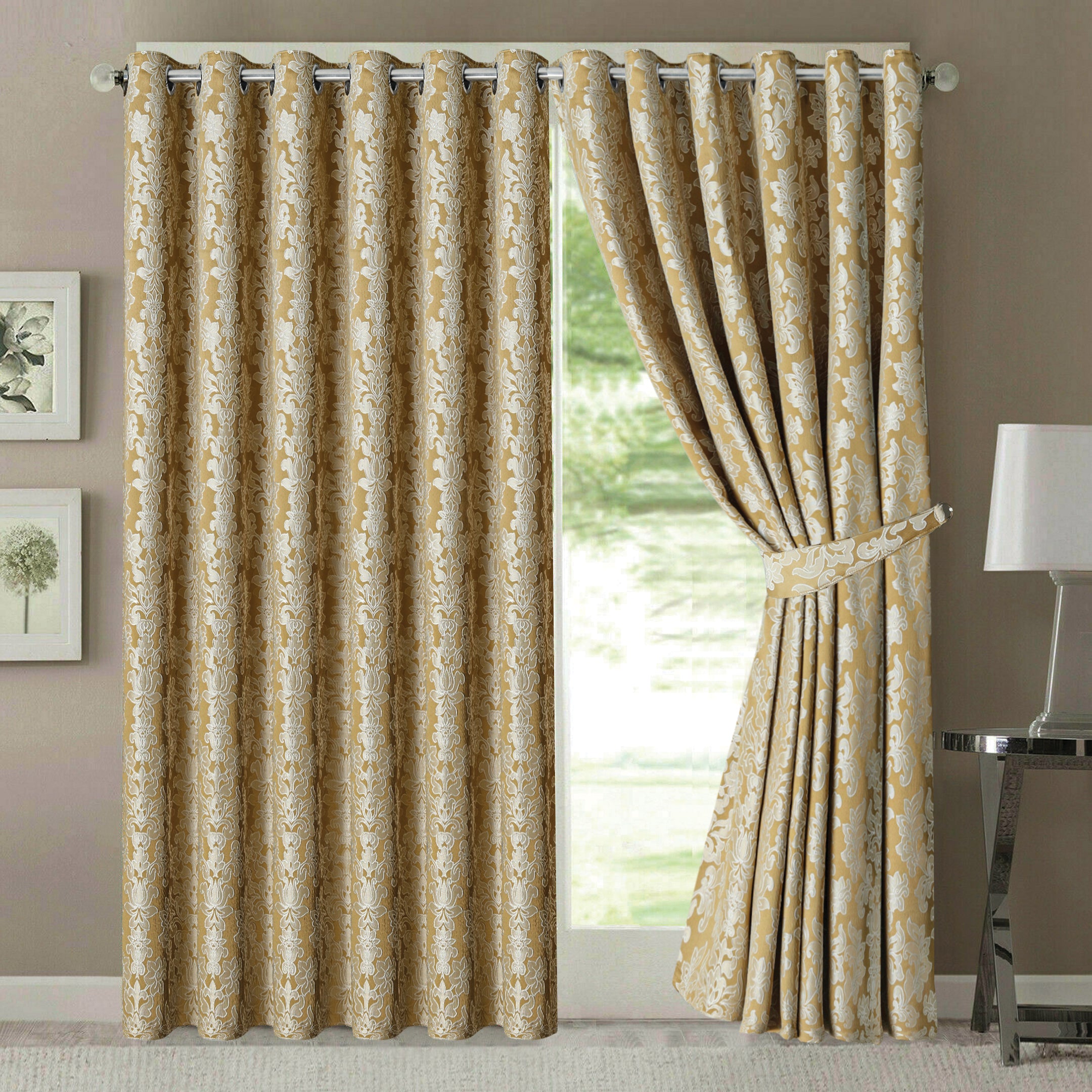 Diana Luxury Floral Blackout Curtains