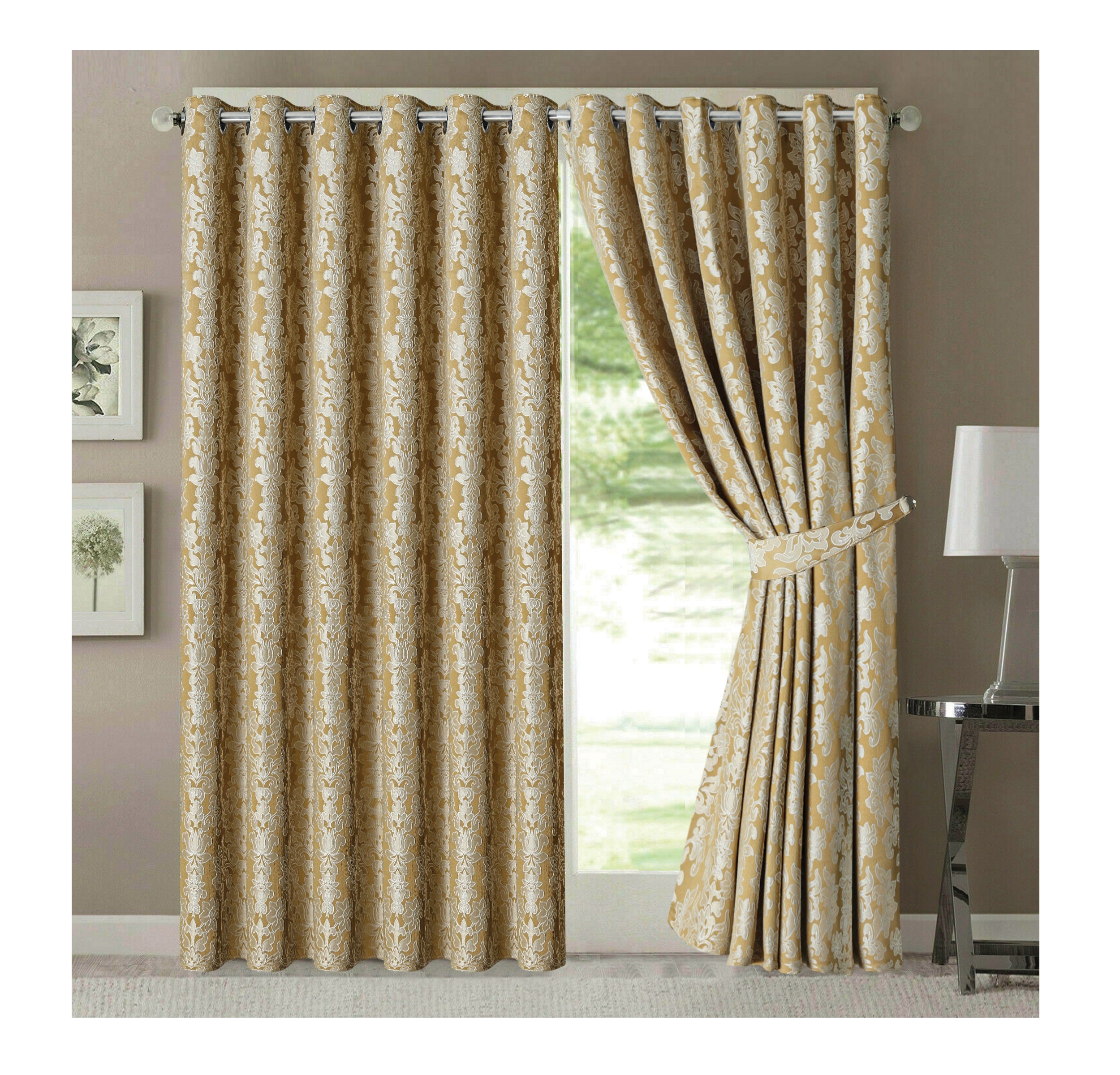 Diana Luxury Floral Blackout Curtains