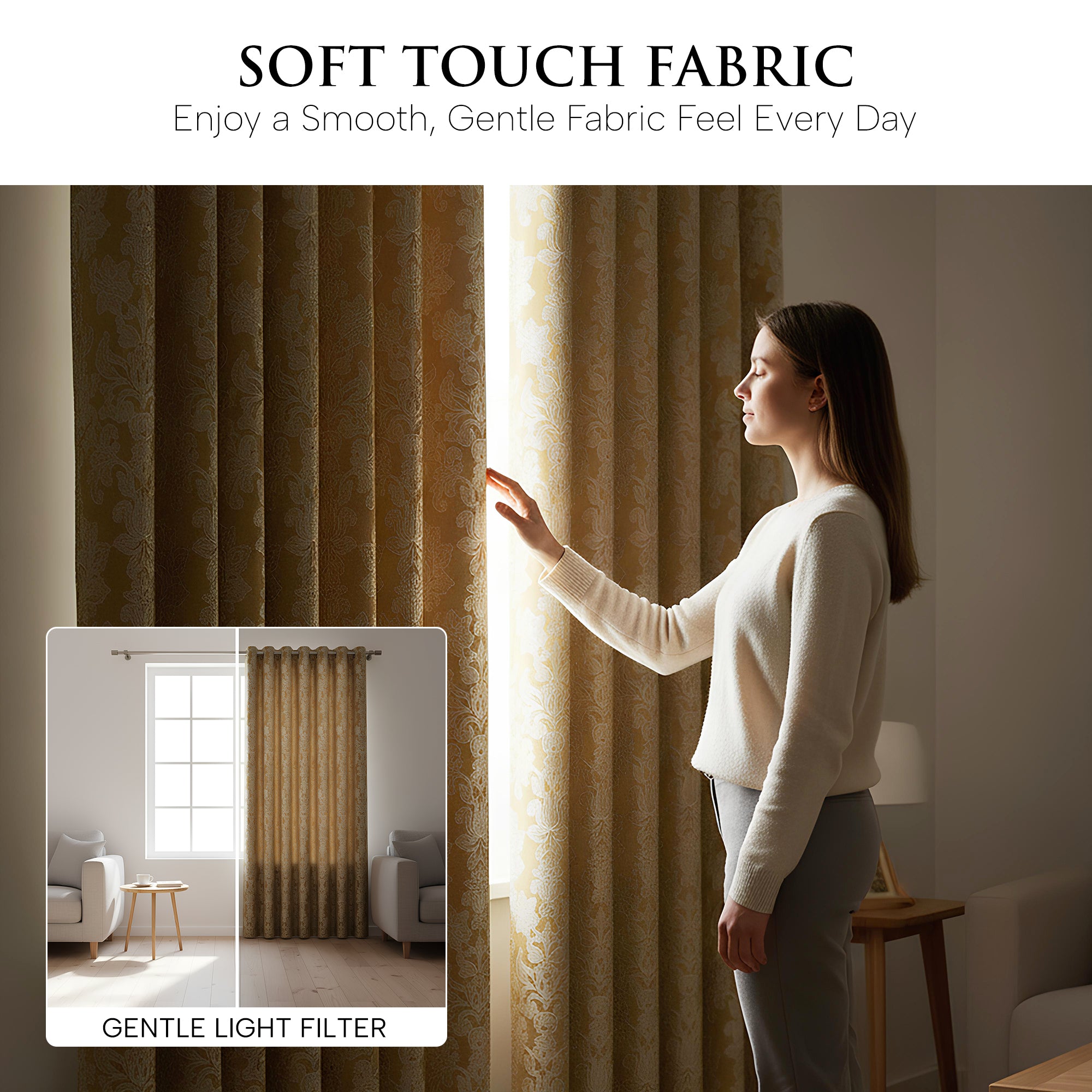 Diana Luxury Floral Blackout Curtains