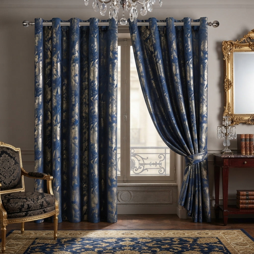 Rainbow Luxury Textured Blackout Curtains
