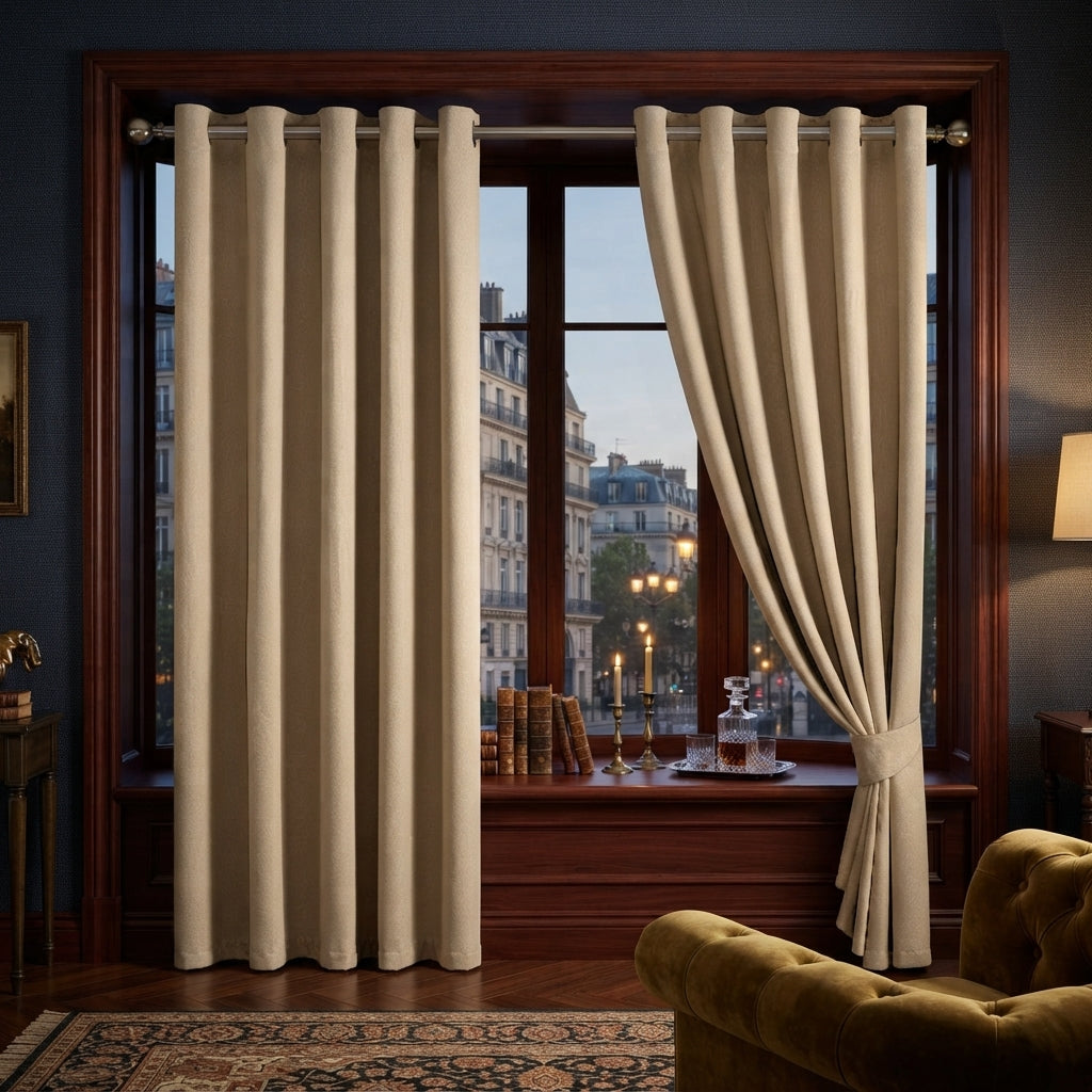 Embossed Luxury Textured Blackout Curtains