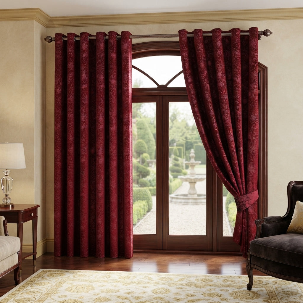 Daisy Luxury Textured Blackout Curtains