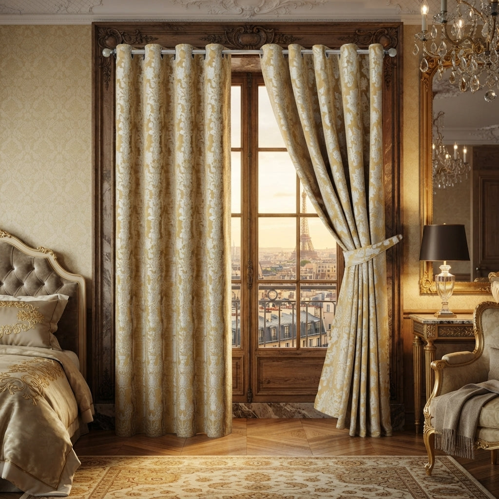 Diana Luxury Floral Blackout Curtains
