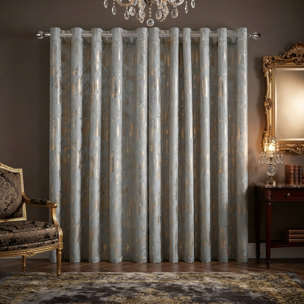 Rainbow Luxury Textured Blackout Curtains