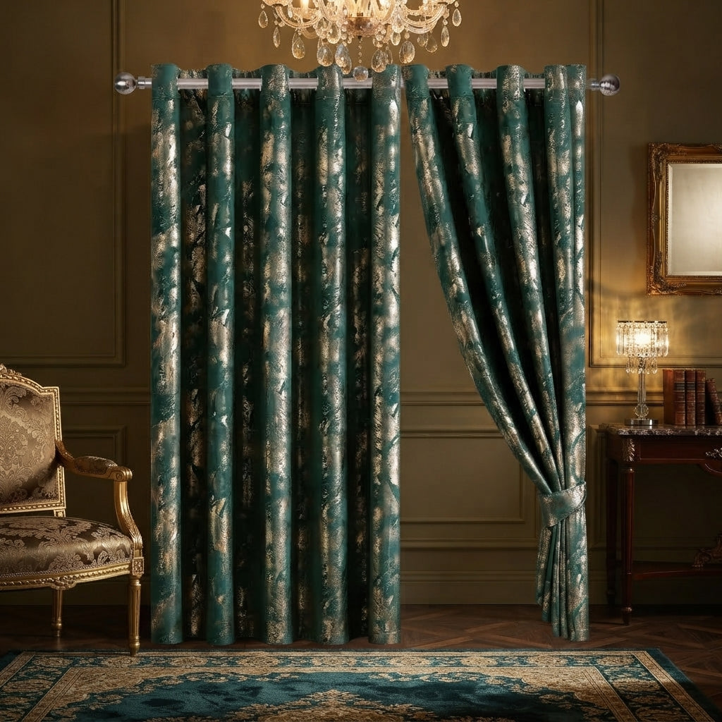 Rainbow Luxury Textured Blackout Curtains