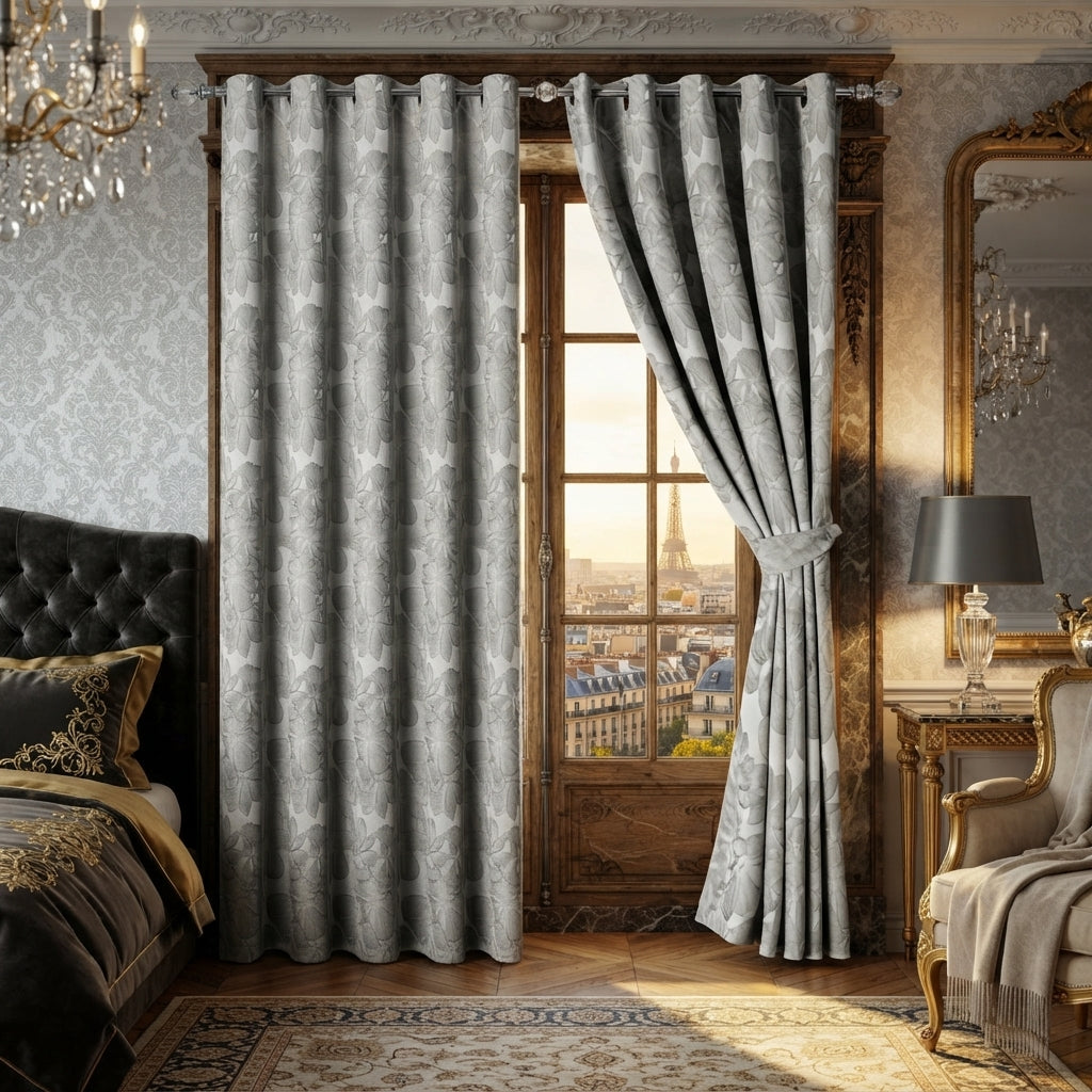 Diana Luxury Floral Blackout Curtains