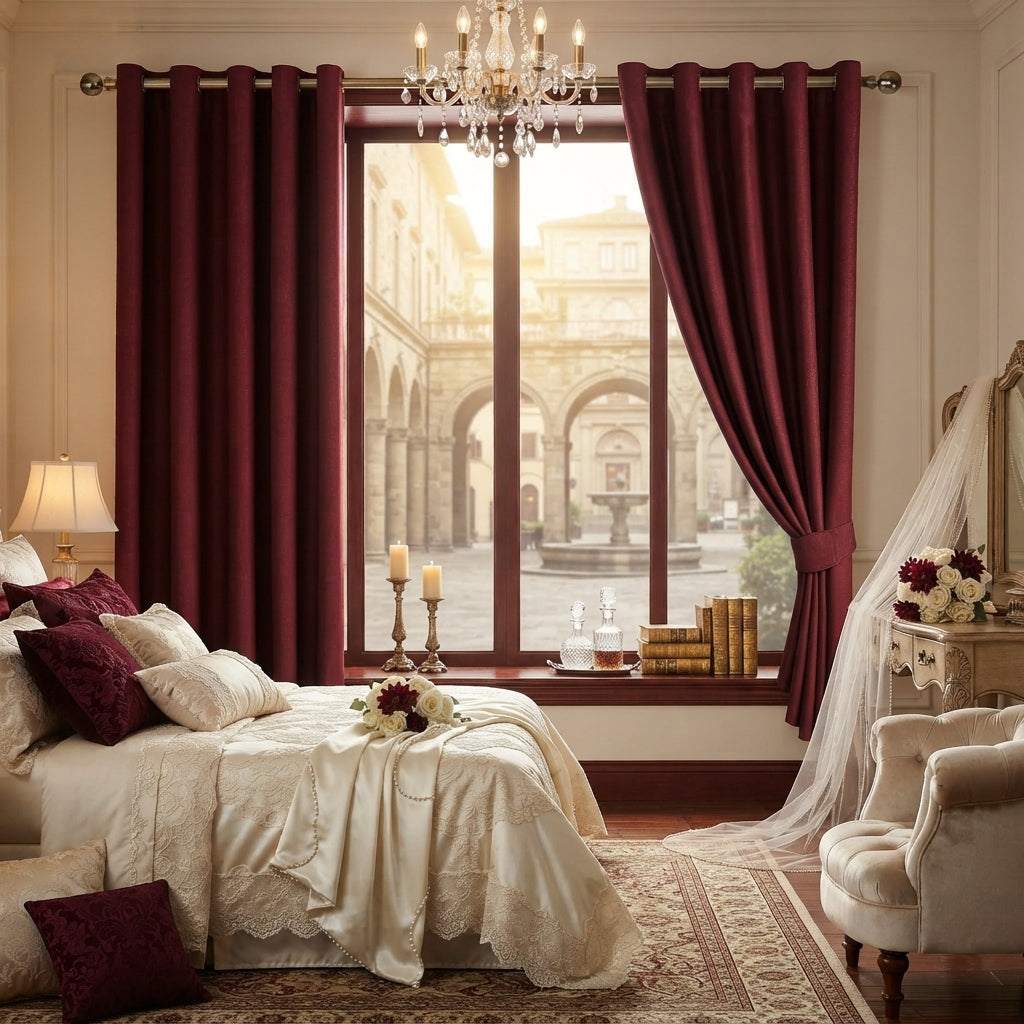 Embossed Luxury Textured Blackout Curtains