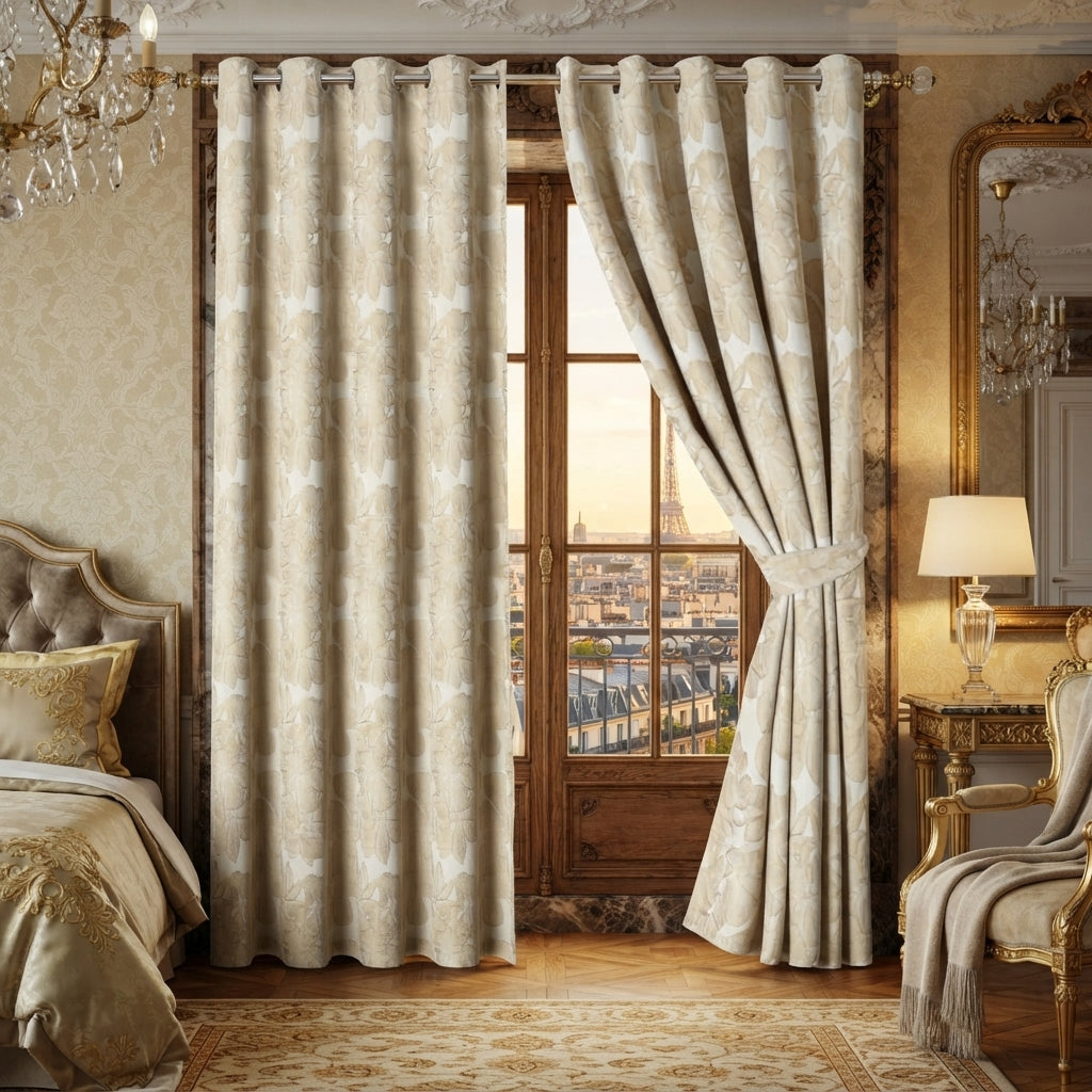 Diana Luxury Floral Blackout Curtains