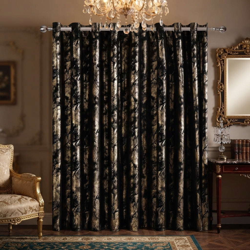 Rainbow Luxury Textured Blackout Curtains
