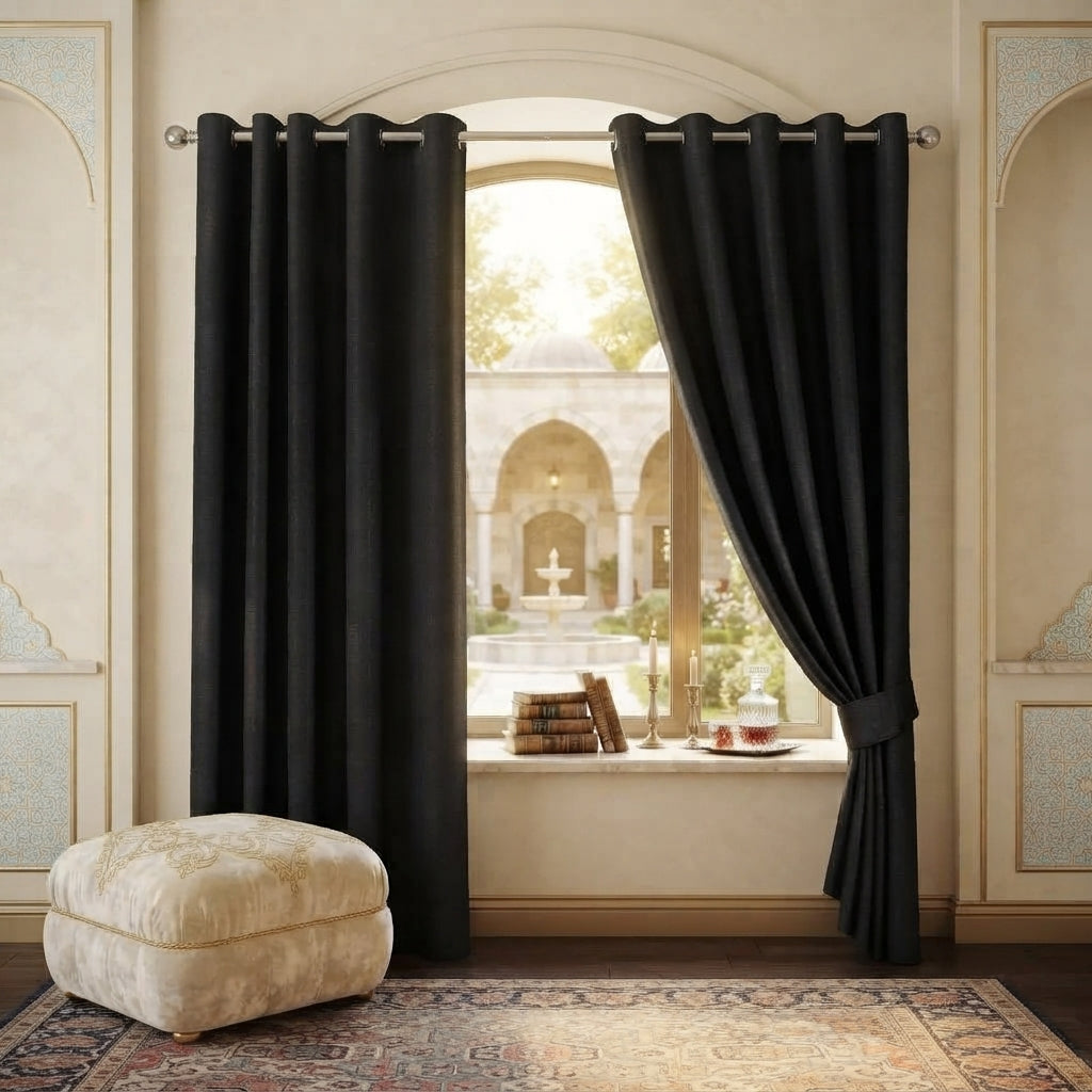 Embossed Luxury Textured Blackout Curtains