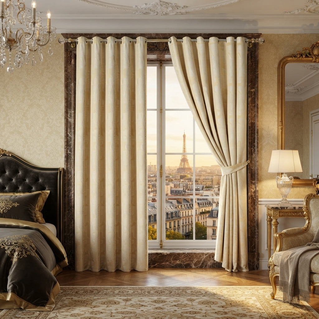 Diana Luxury Floral Blackout Curtains