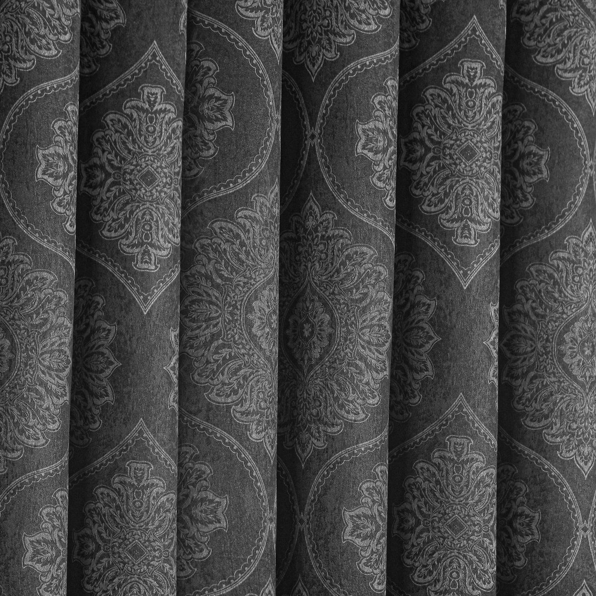 Royal Damask Luxury Blackout Curtains – Cream