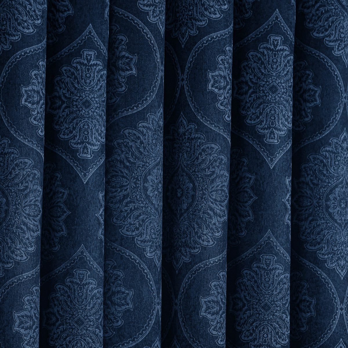 Royal Damask Luxury Blackout Curtains – Cream