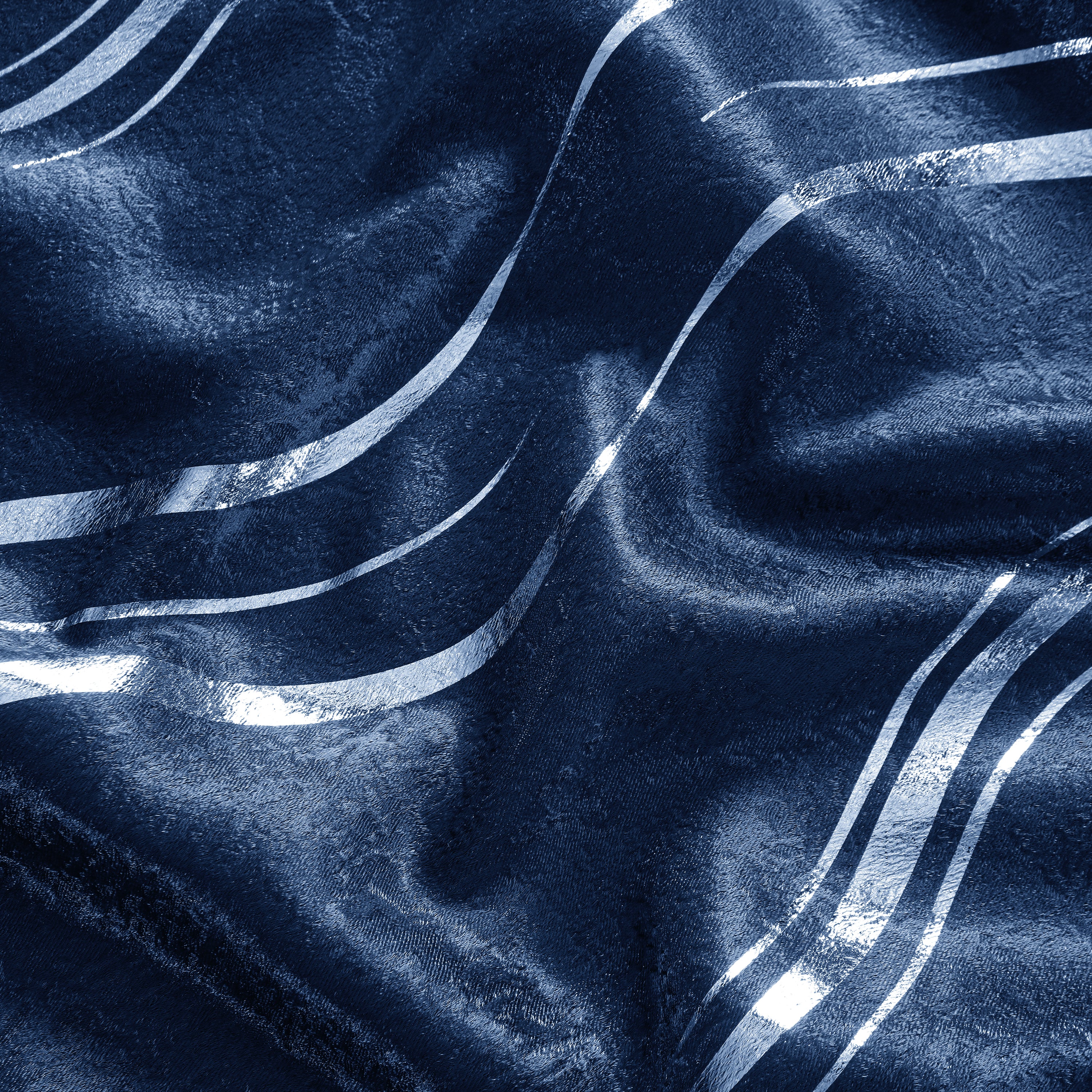 Lustrous Foil Print Luxury Blackout Curtains