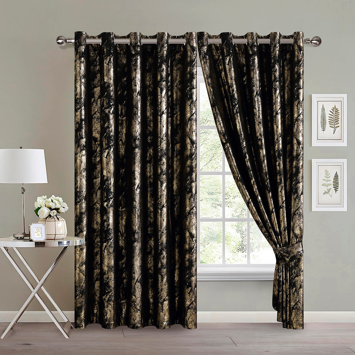 Rainbow Luxury Textured Blackout Curtains