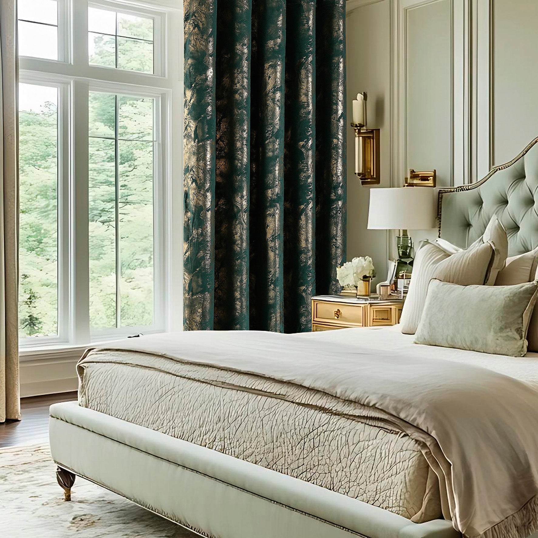 Rainbow Luxury Textured Blackout Curtains