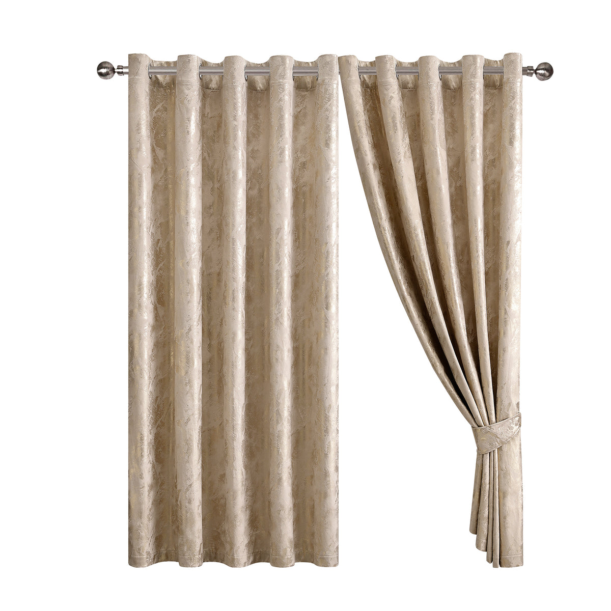 Rainbow Luxury Textured Blackout Curtains