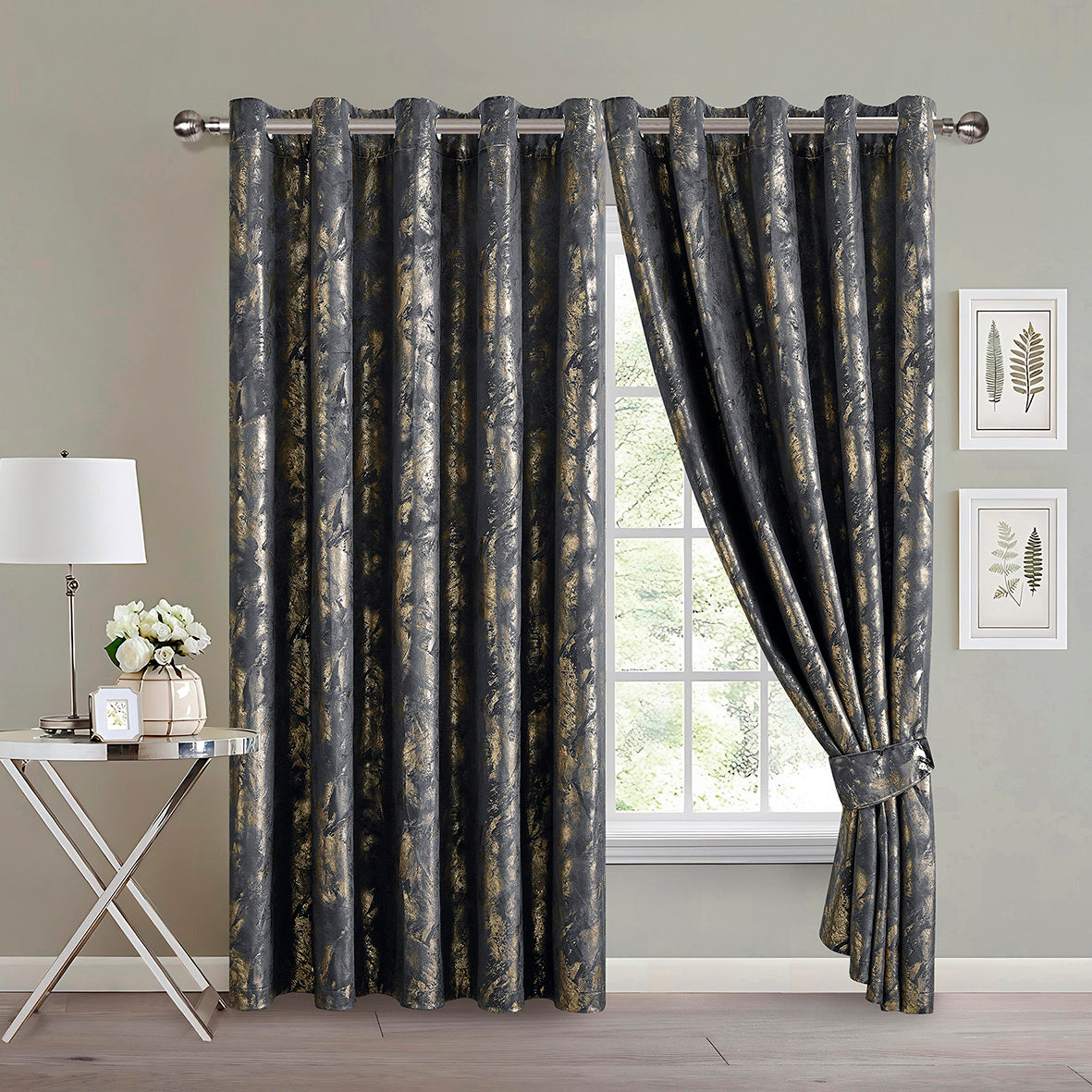 Rainbow Luxury Textured Blackout Curtains