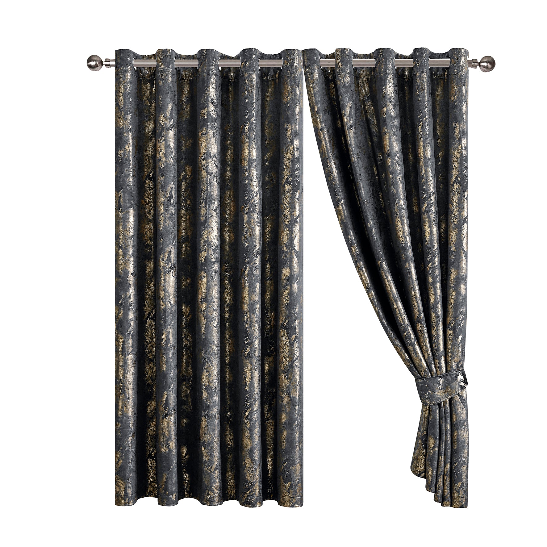 Rainbow Luxury Textured Blackout Curtains