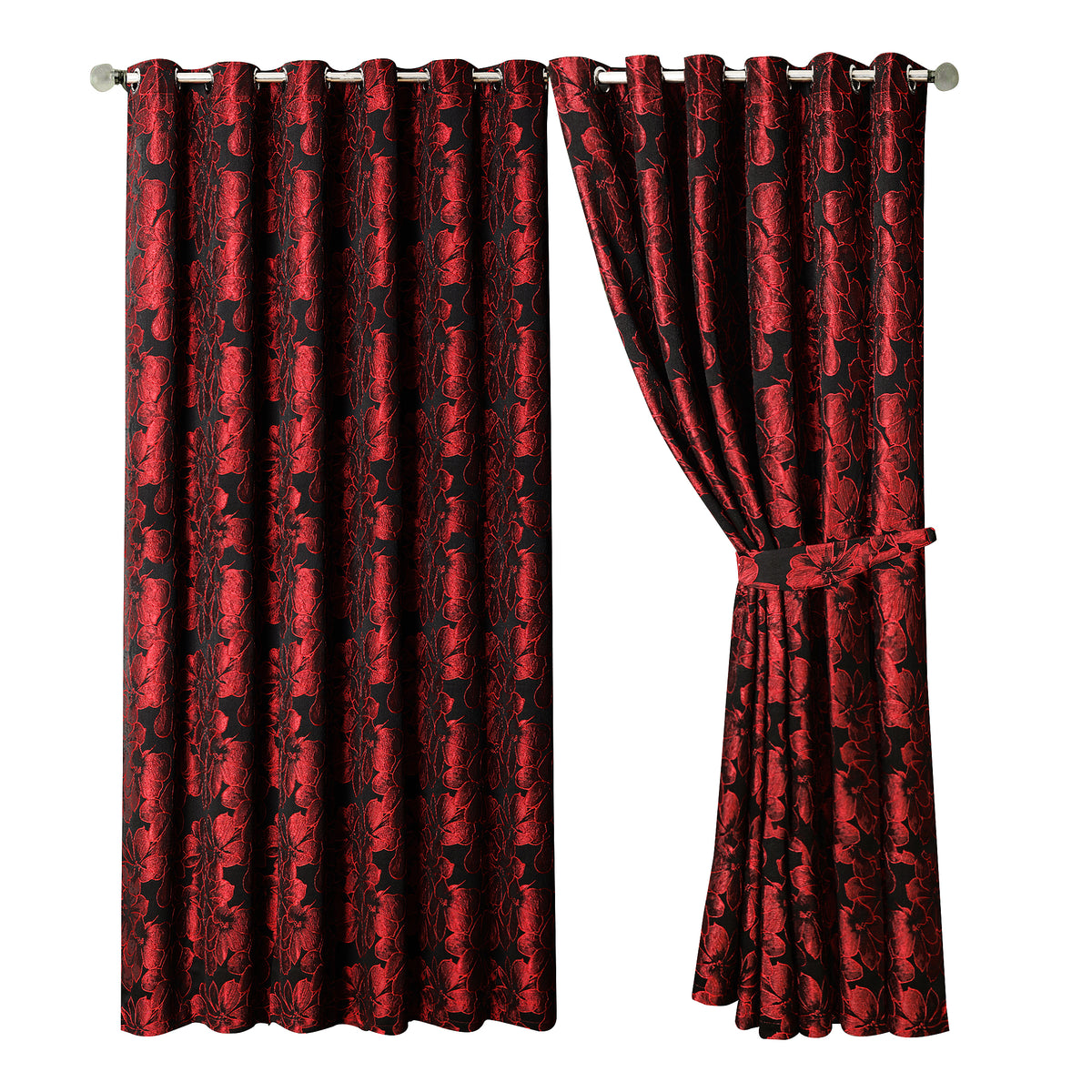 Diana Luxury Floral Blackout Curtains