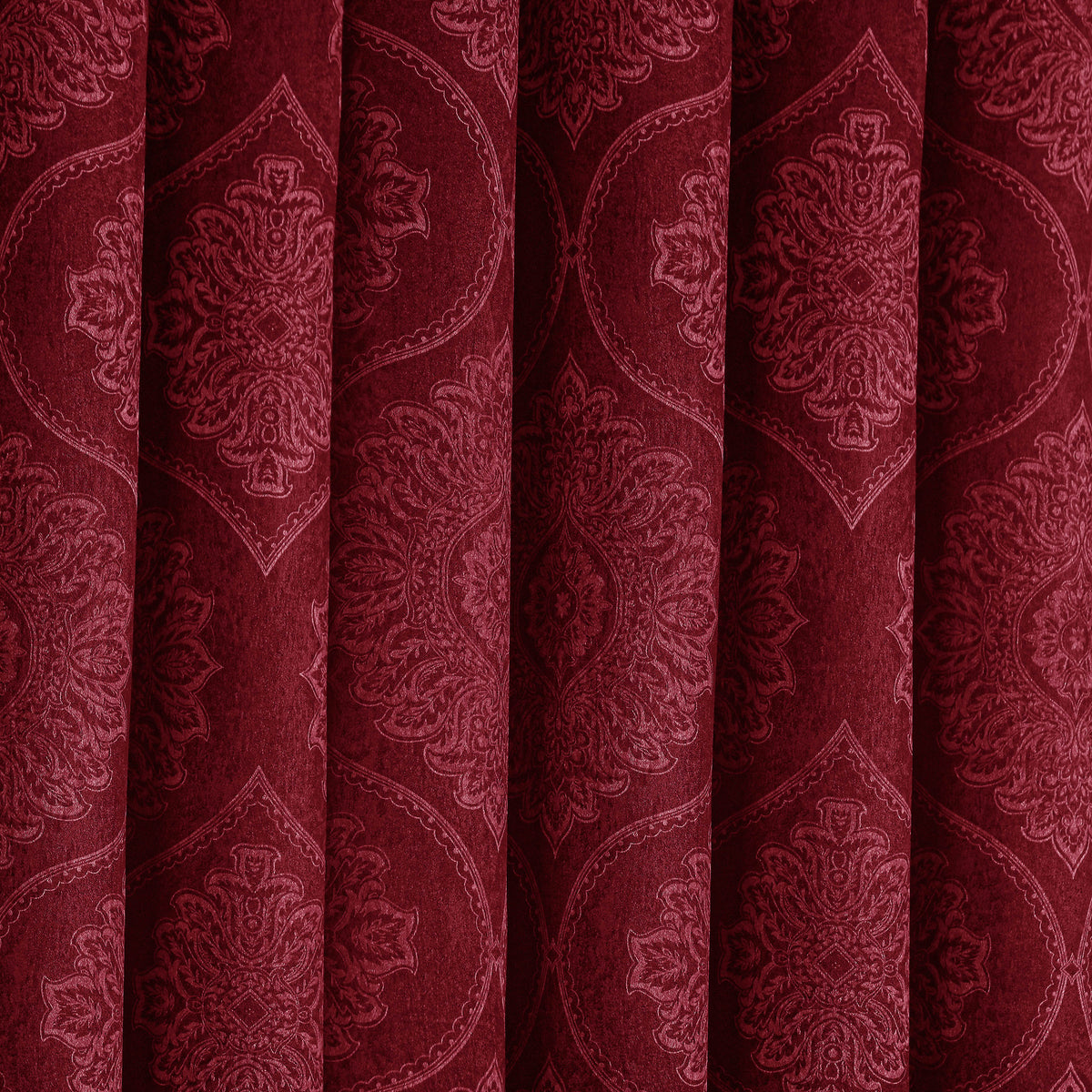 Royal Damask Luxury Blackout Curtains – Cream