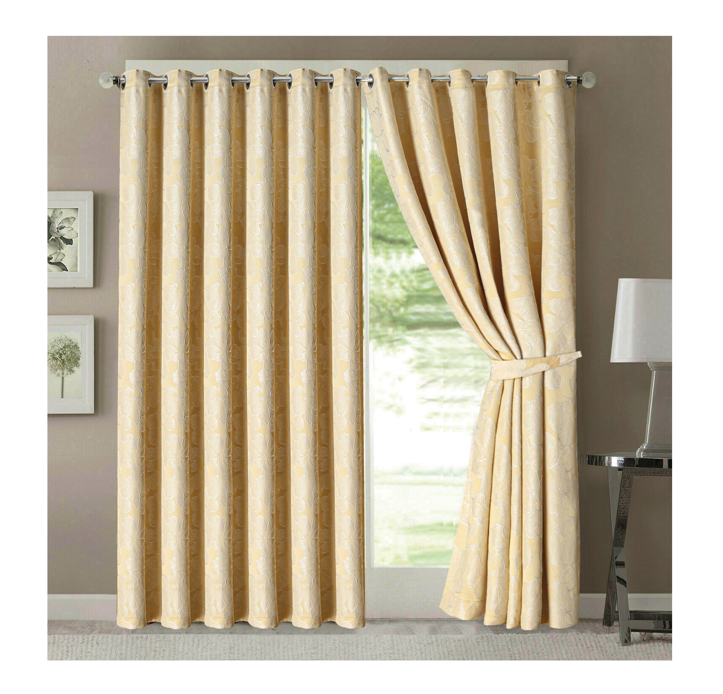 Diana Luxury Floral Blackout Curtains