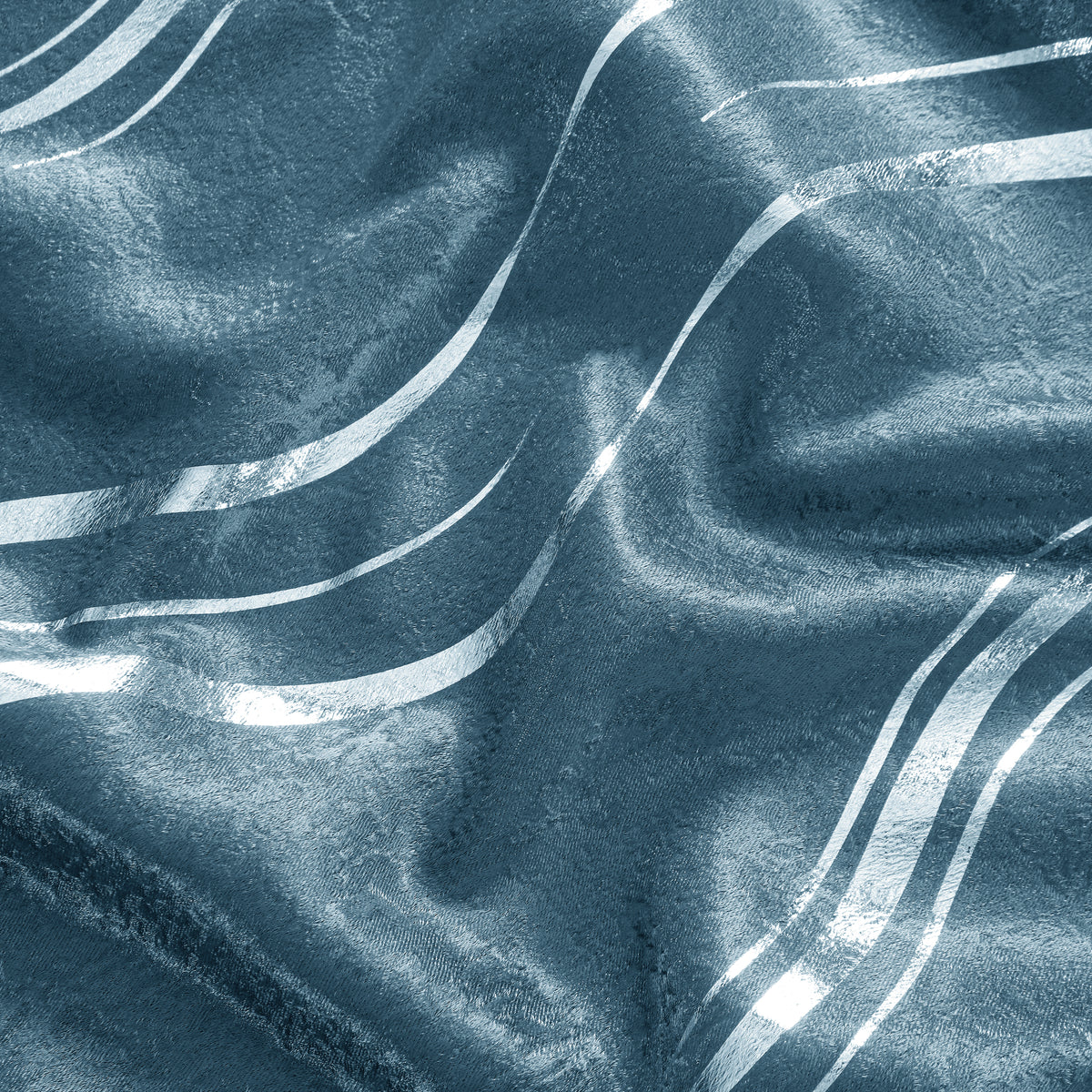 Lustrous Foil Print Luxury Blackout Curtains