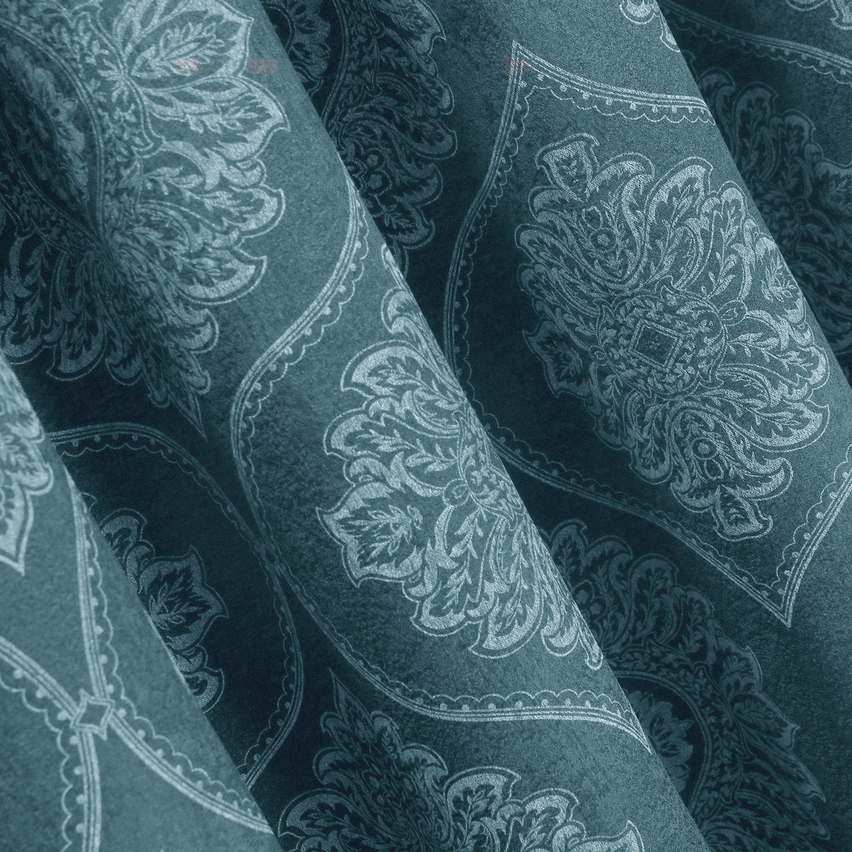 Royal Damask Luxury Blackout Curtains – Cream