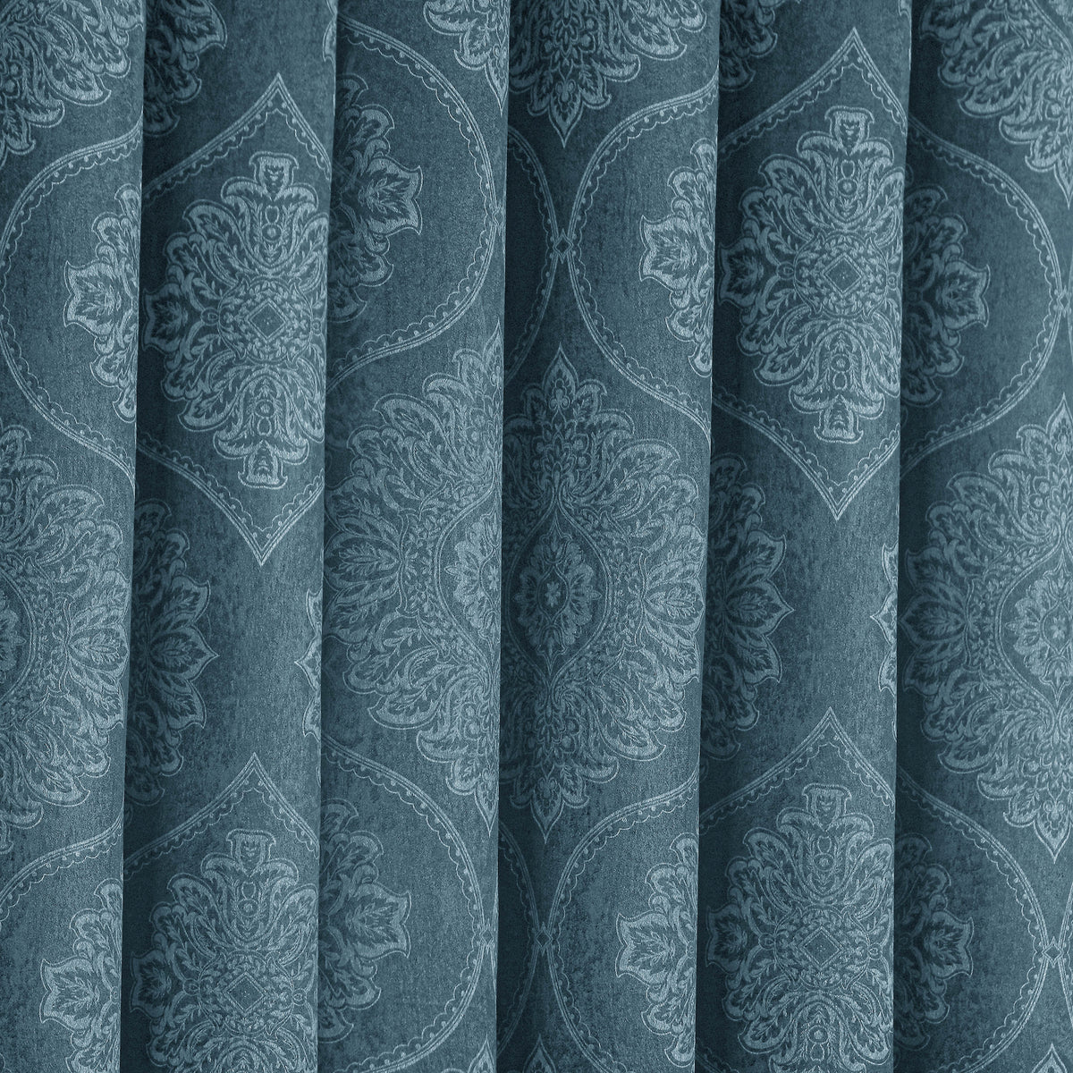 Royal Damask Luxury Blackout Curtains – Cream