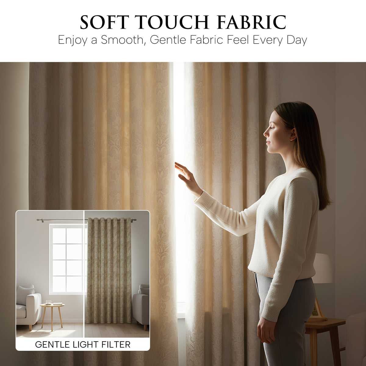 Diana Luxury Floral Blackout Curtains