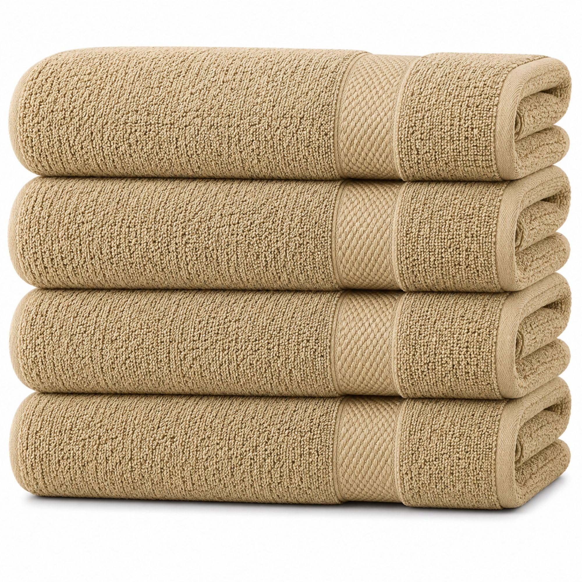 Luxury 100% Egyptian Cotton Towel Set – Beige, Super Soft & Quick-Dry