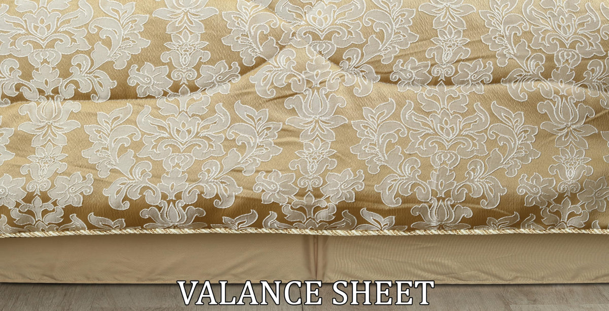 Living Luxury Jacquard Floral Comforter Set – 7pc