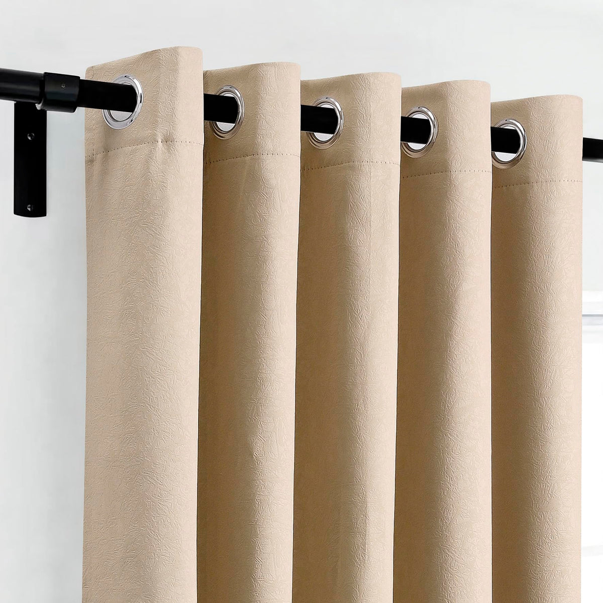 Luxury Embossed Leaf Jacquard Blackout Curtains