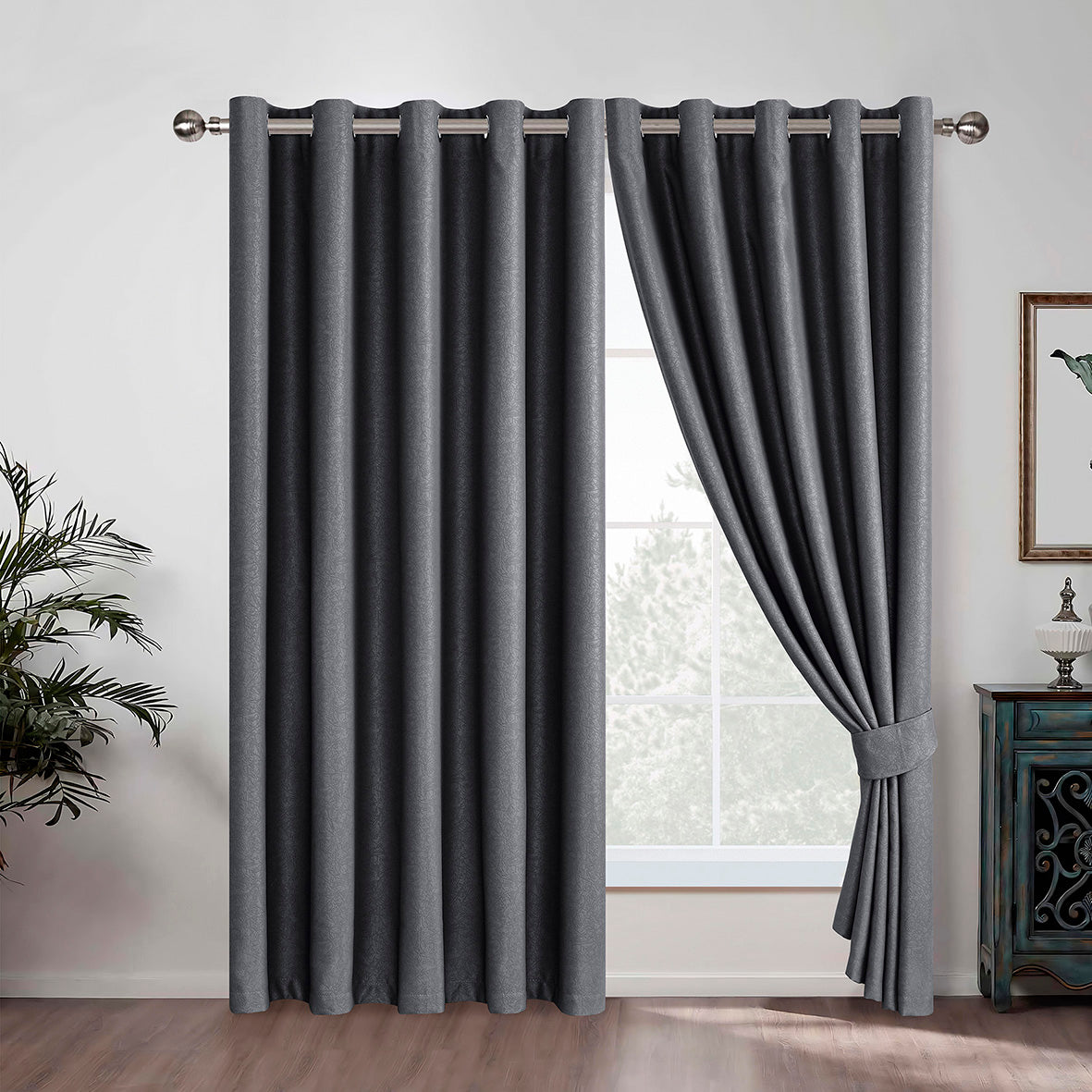 Embossed Luxury Textured Blackout Curtains