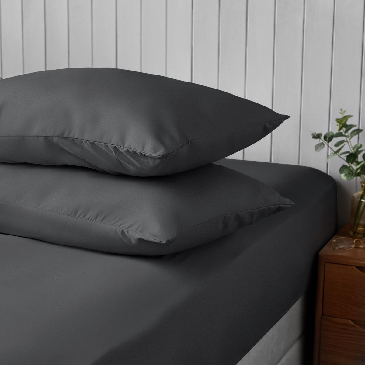 Premium Brushed Microfibre Pillowcases – Set of 2