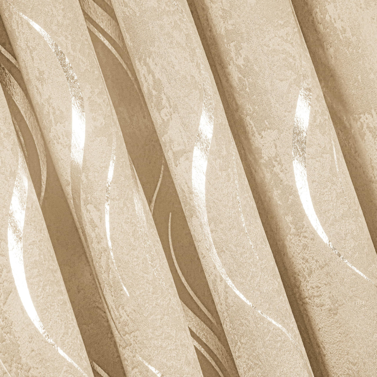 Premium Silver Wave Room Darkening Curtains – Pair