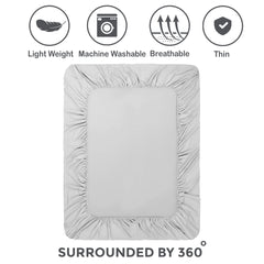 25cm Deep Fitted Sheet Beige  – Soft Brushed Microfibre, Easy Care