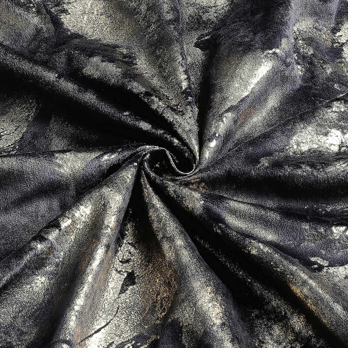 Luxury Metallic Marble Velvet Curtains – Pair