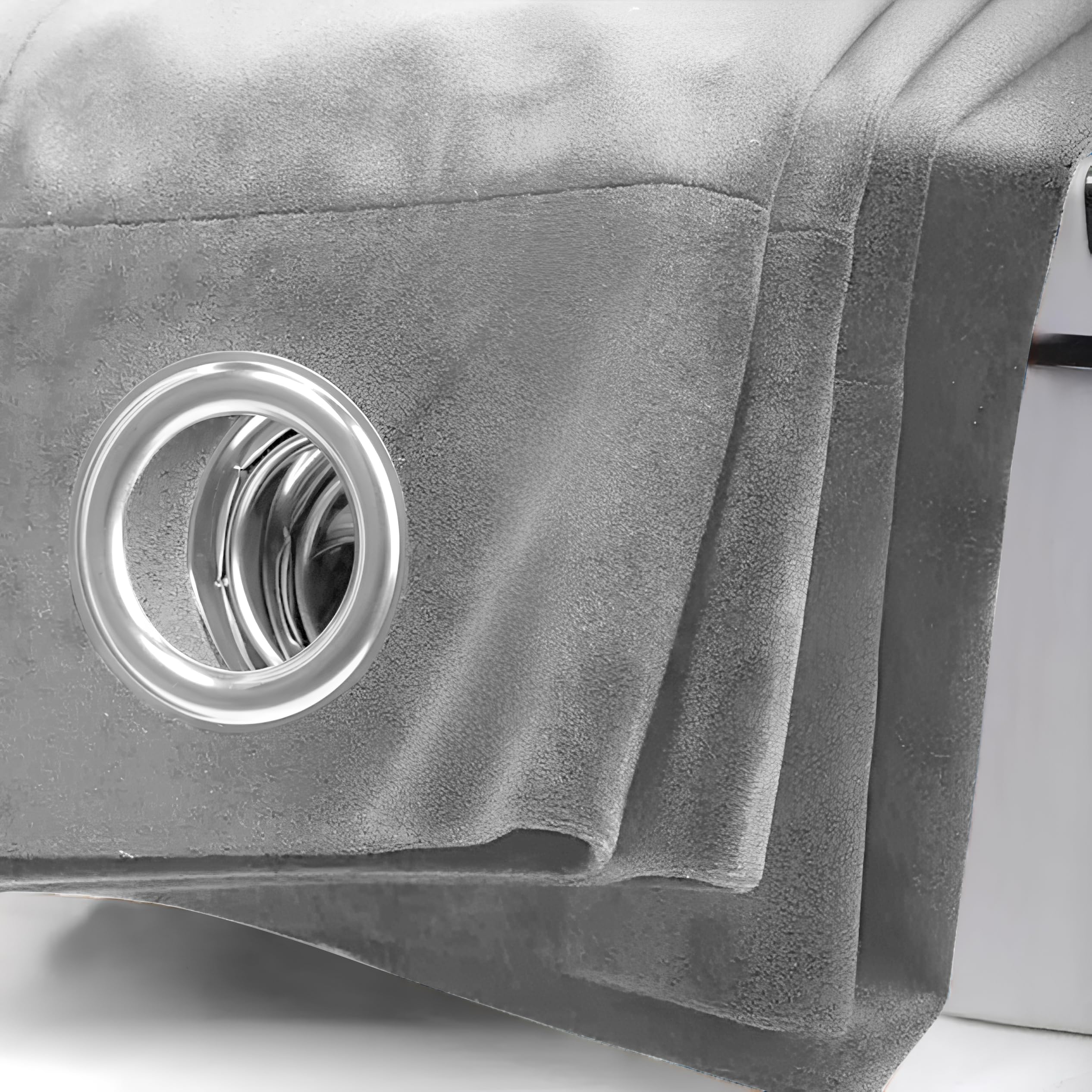 Opulent Dreams Crushed Velvet Curtains - Fully Lined & Room Darkening - Eyelet Ring Top for Bedroom & Living Room - Includes Two Tie Backs - Pair of Panels