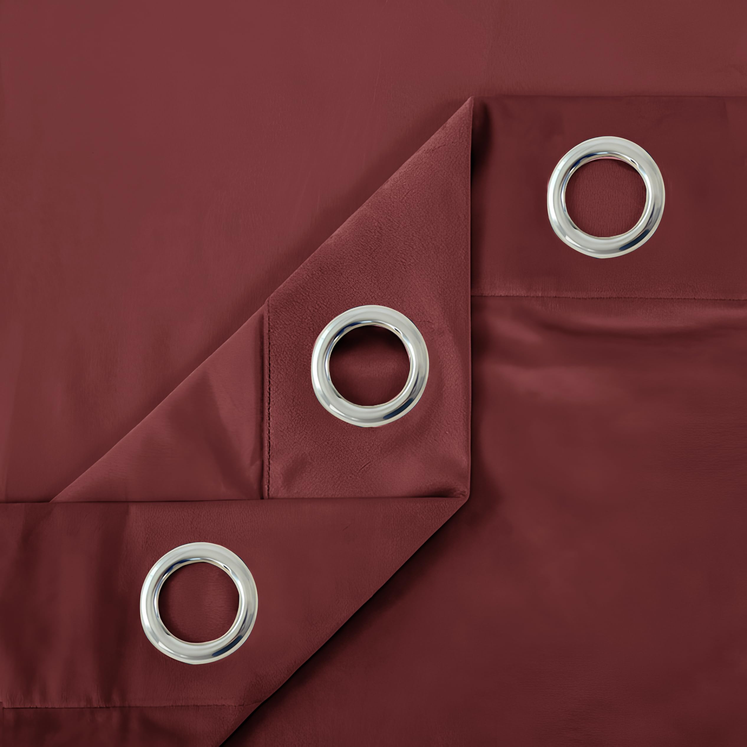 Opulent Dreams Crushed Velvet Curtains - Fully Lined & Room Darkening - Eyelet Ring Top for Bedroom & Living Room - Includes Two Tie Backs - Pair of Panels