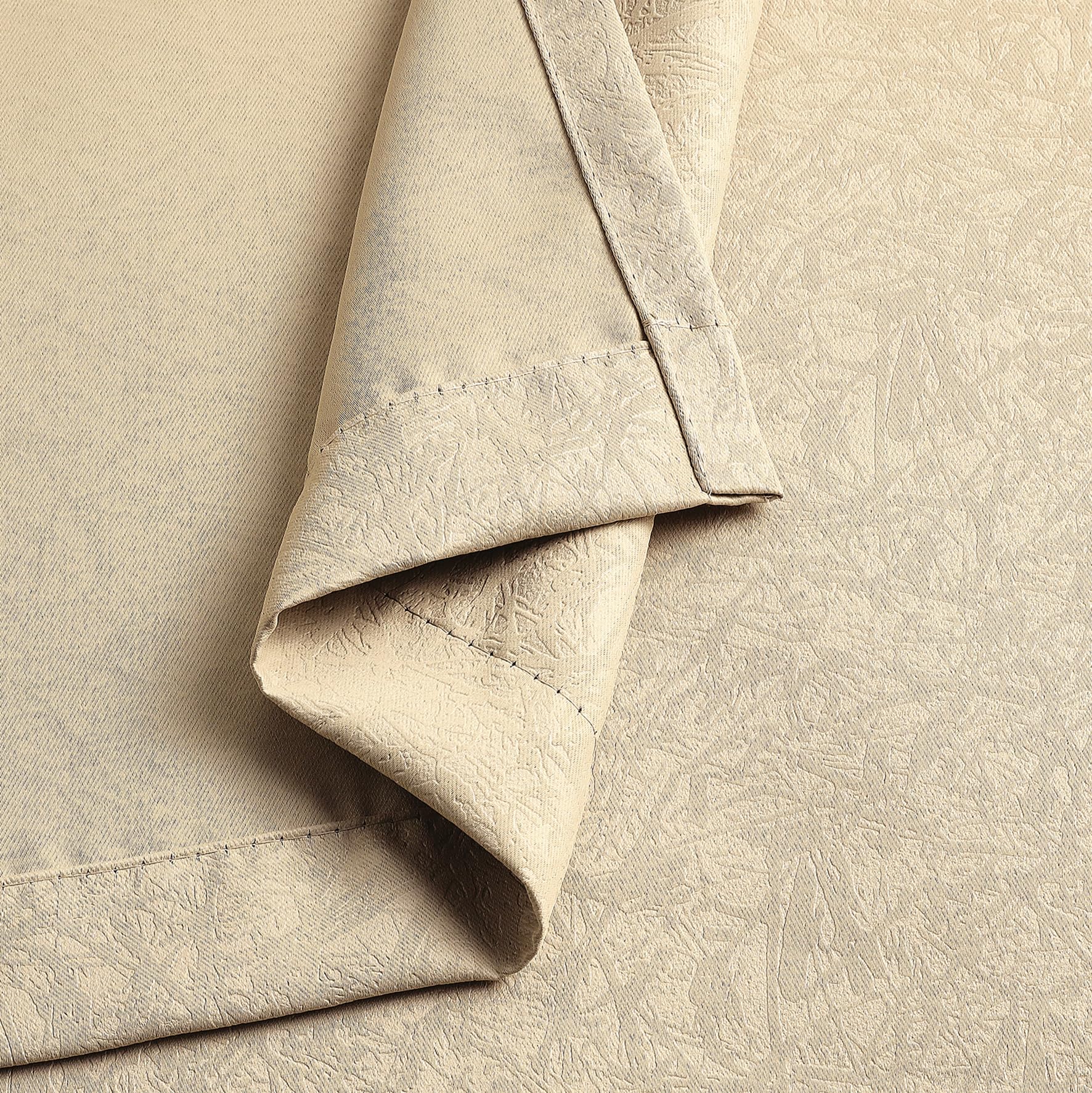 Luxury Embossed Leaf Jacquard Blackout Curtains