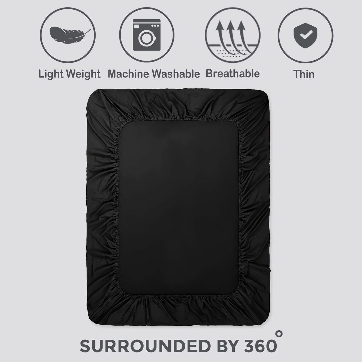 Premium 25cm Deep Microfiber Fitted Sheet