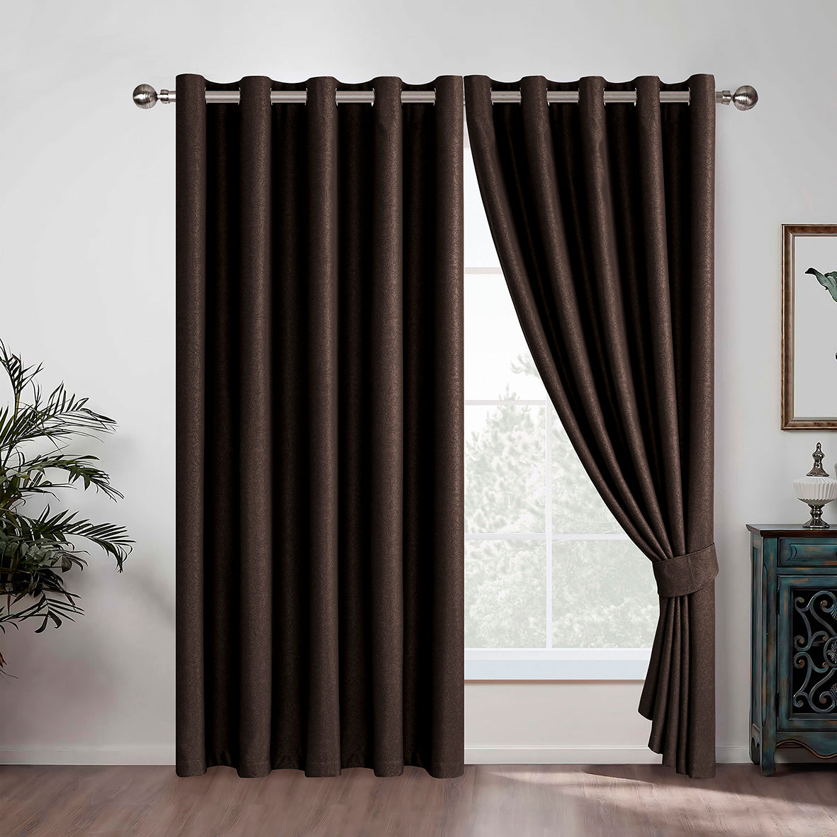 Embossed Luxury Textured Blackout Curtains