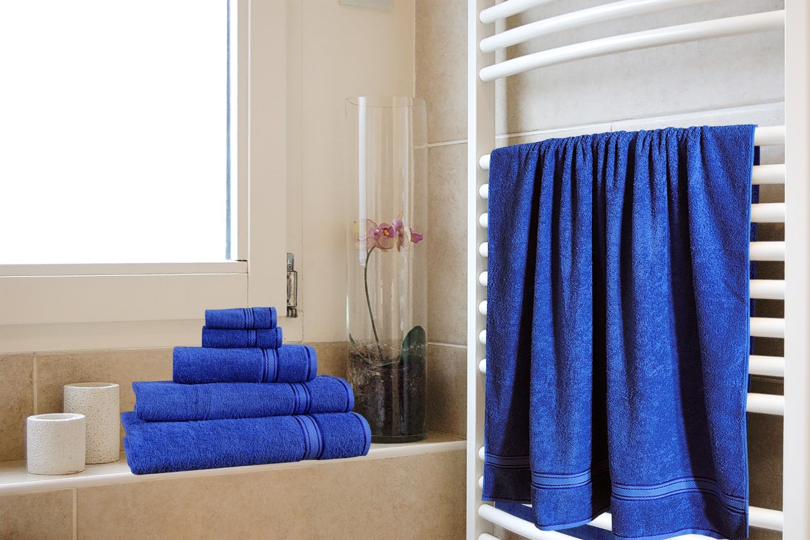 Opulent Dreams 100% Egyptian Cotton Towel Sets – Soft, Absorbent, Quick-Dry – Includes Bath Sheets, Bath Towels, Hand Towels – Luxuriously Easy to Wash - Opulent Dreams