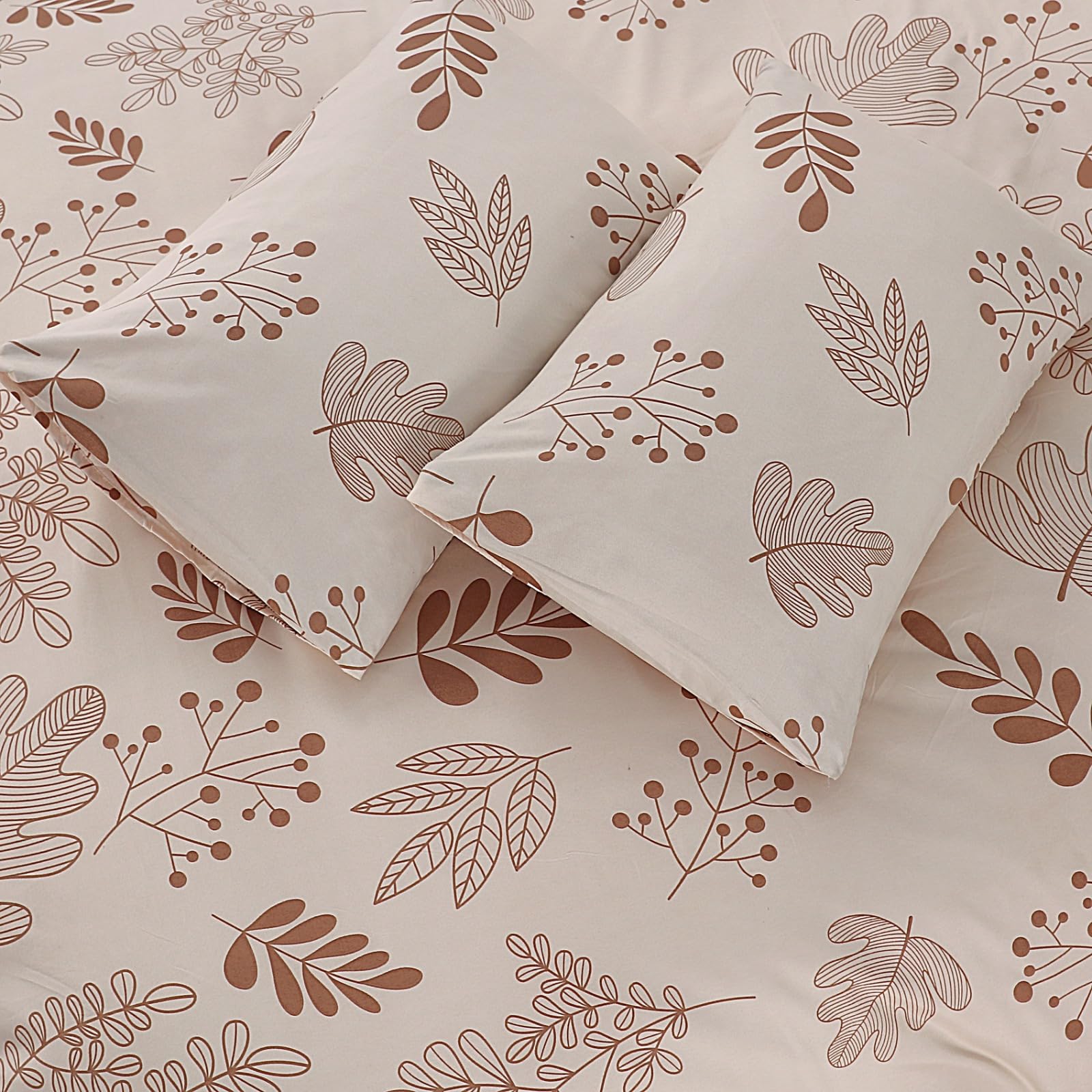 Living Premium Beige 4-Piece Microfiber Duvet Set