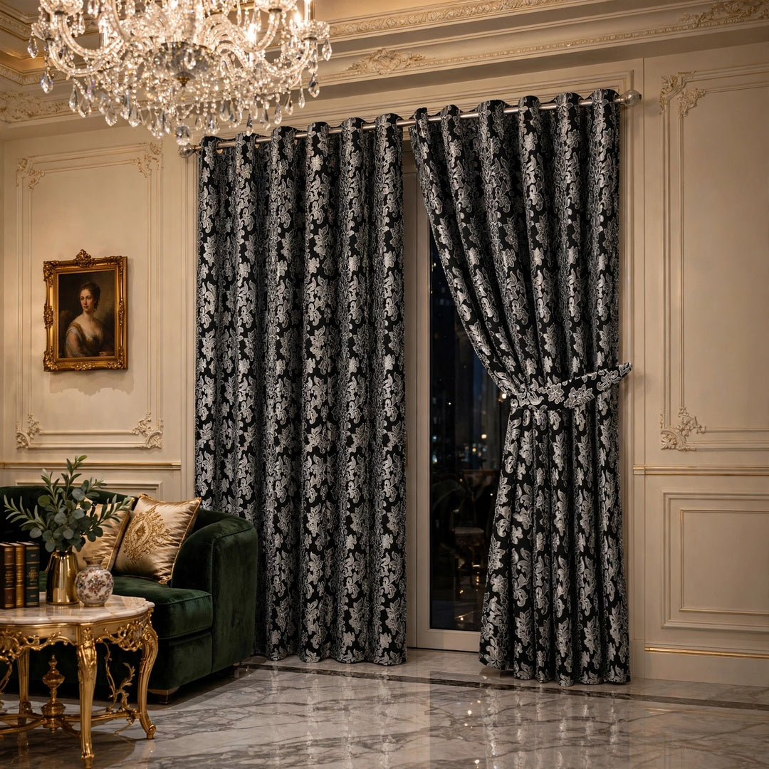 Luxury Jacquard Curtains – Fully Lined Pair